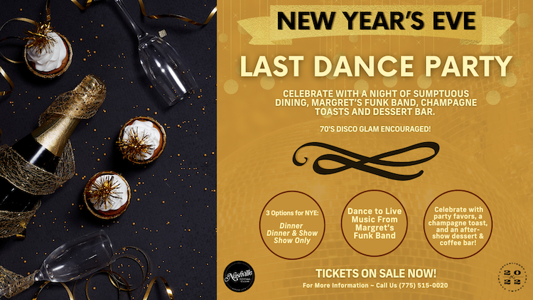 Promo sign for New Year's Eve Last Dance Party