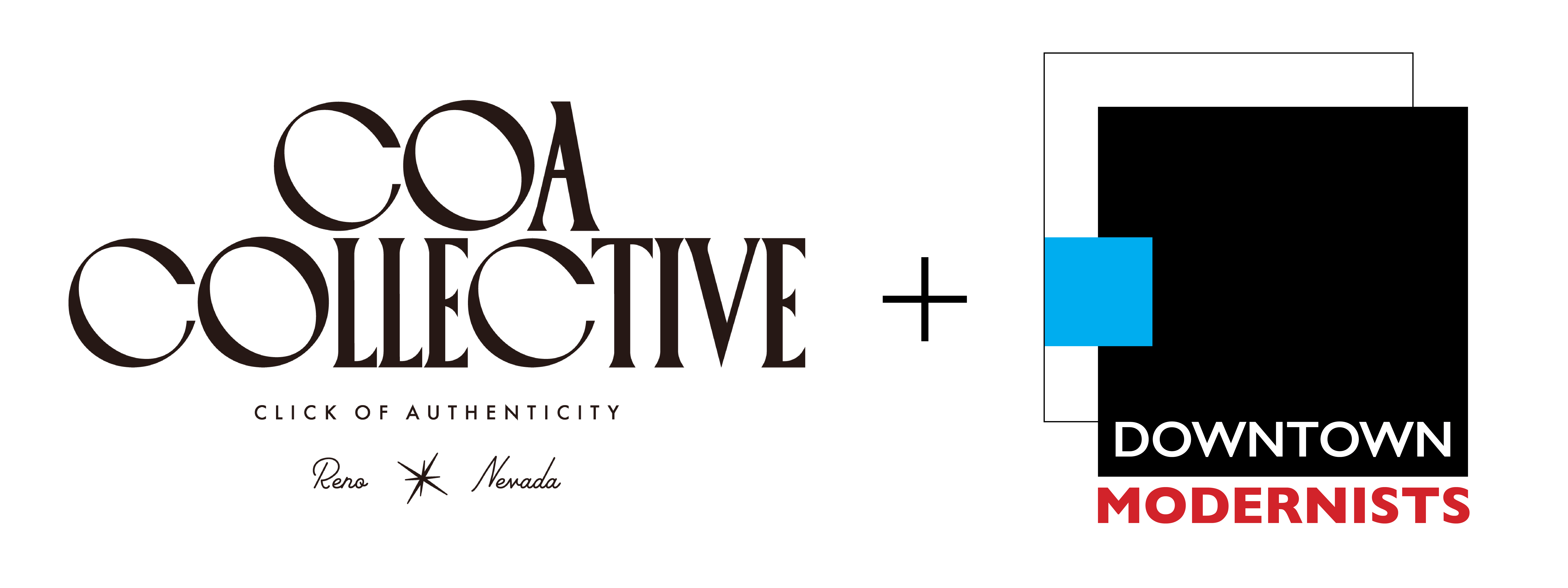 COA Collective + Downtown Modernists logos