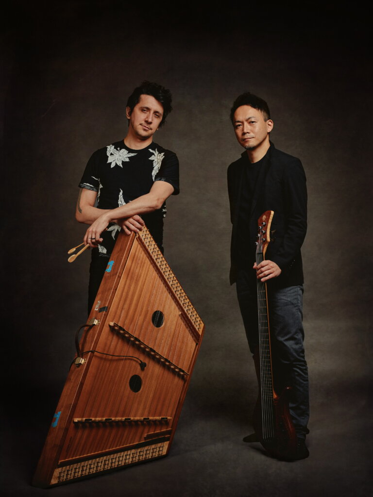 House of Waters features Max ZT (hammered dulcimer) and Moto Fukushima (six-string electric bass).