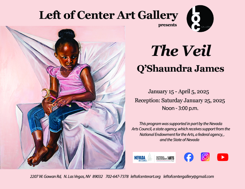 Event poster for The Veil Artwork by Q’Shaundra James